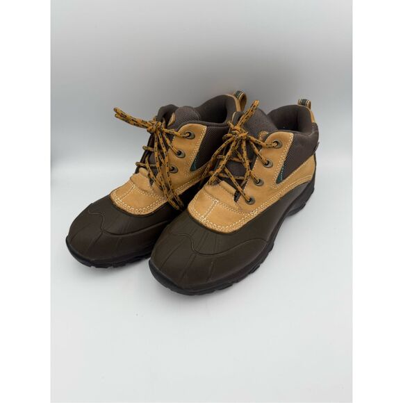 L.L. Bean Other - L.L. Bean Mens Tan Brown Leather Low Waterproof Dri Lex Duck Boots Size 10